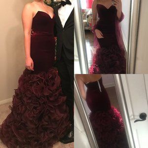 Jovani Formal Velvet Fit and Flare Dress - size 4